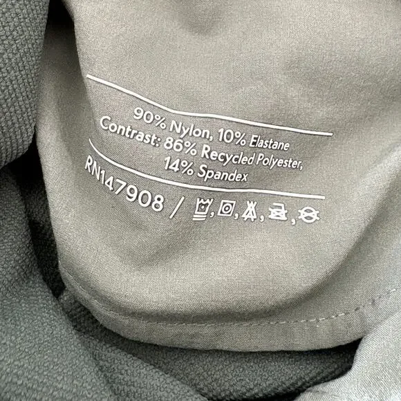 OUTDOOR VOICES RecTrek Ankle Crop Pants Zip Pocket Stretch Nylon Green XL - Picture 8 of 9